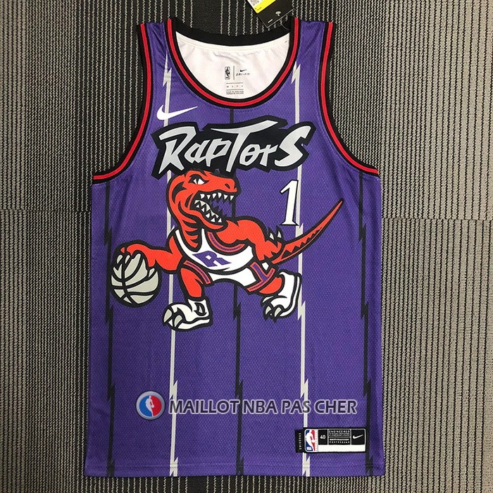 Maillot Tornto Raptors Tracy McGrady NO 1 Classic Edition Volet